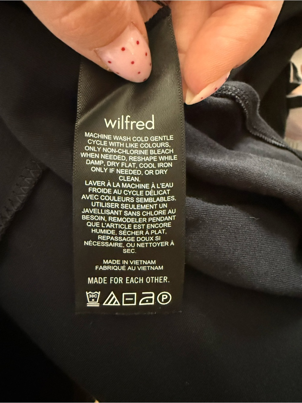 Wilfred Black Slip Dress with Spaghetti Straps - Picture 6 of 7